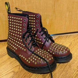 Dr. Marten's Spike Burgundy Boot